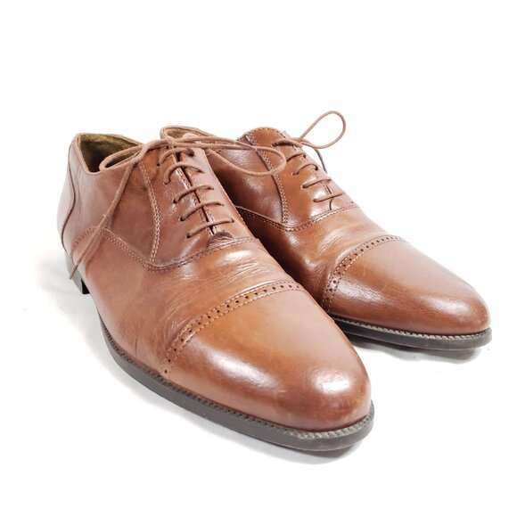 Giorgio Brutini Cap Toe Derby Men's Size 9.5 Brown Leather - Picture 2 of 8